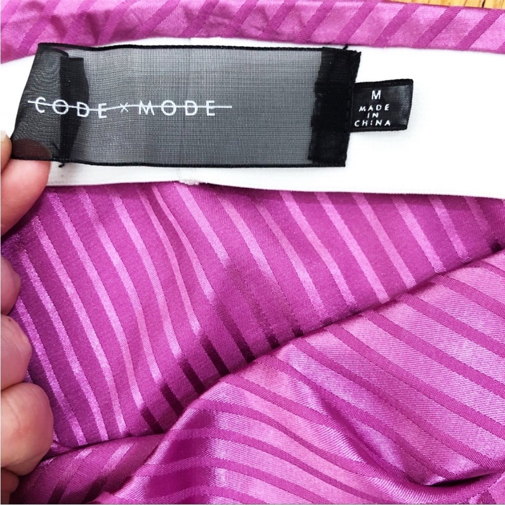 Code X Mode Metallic Striped Elastic Waist Midi S… - image 4